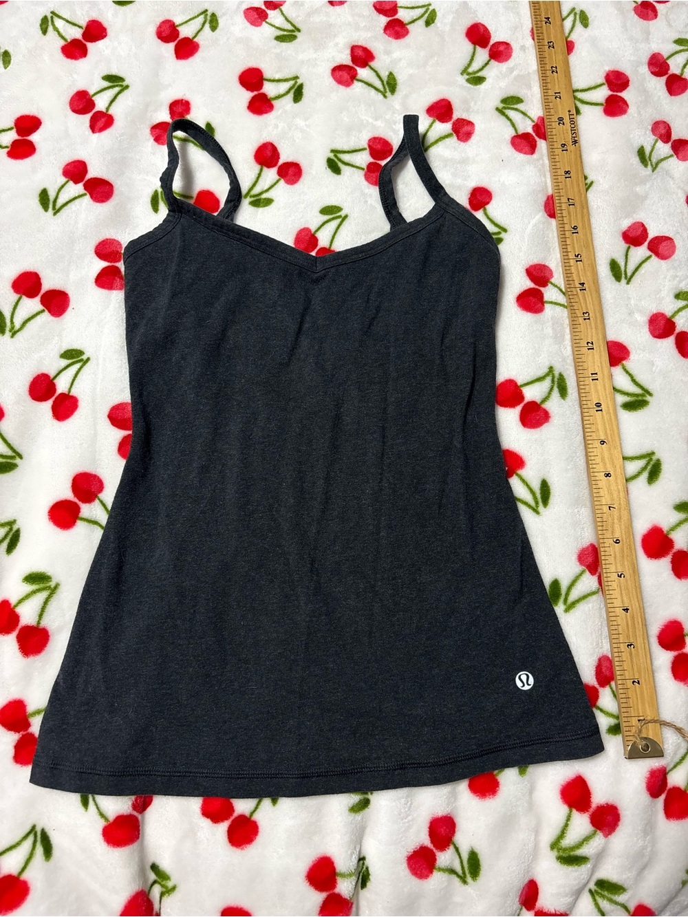 lululemon athletica Charcoal Tank Top low back vintage
